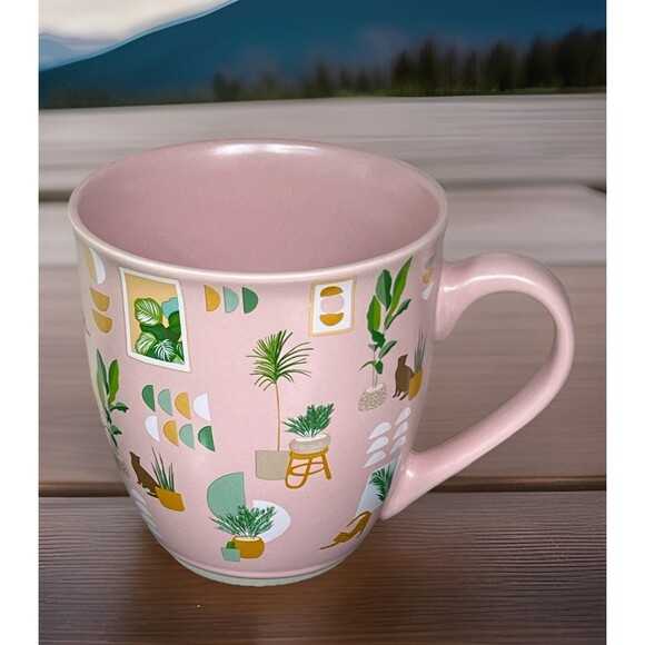 Plant Mom Cat Lover Ceramic Coffee Mug Pink Plant Lady Crazy Cat Lady Swiftie - Picture 1 of 11